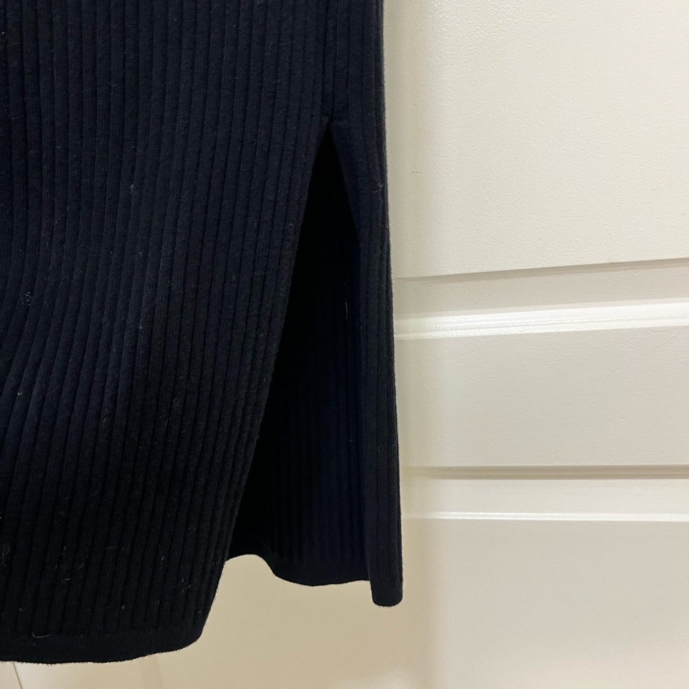 Good American Tie Waist  Ribbed Knit Sweater Dress - Picture 7 of 9
